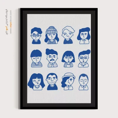 تابلو چهره رنگی برای کافه - بی زمان – تابلو چهره - اسپو دکور