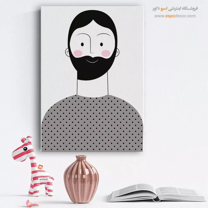 شیک‌ترین تابلو مینیمال چهره برای پذیرایی