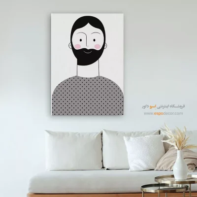 شیک‌ترین تابلو مینیمال چهره برای پذیرایی