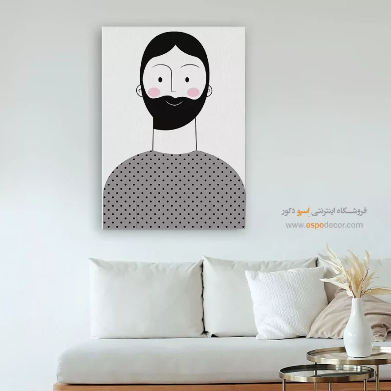 شیک‌ترین تابلو مینیمال چهره برای پذیرایی