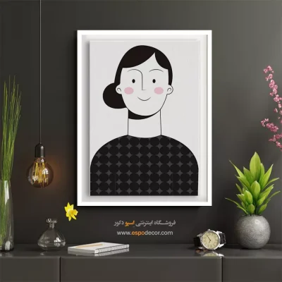 تابلو مینیمال چهره بزرگ برای رستوران - آرورا – تابلو چهره - اسپو دکور