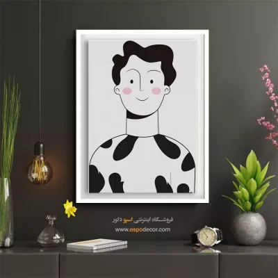 تابلو دکوراتیو چهره خاص برای رستوران - مسحور – تابلو چهره - اسپو دکور