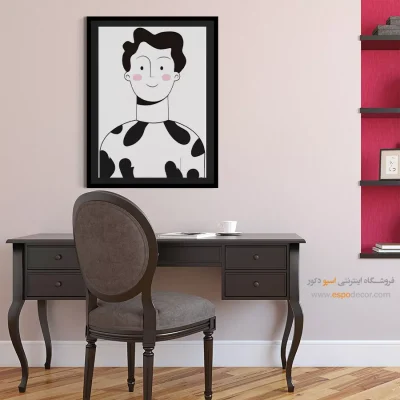 تابلو دکوراتیو چهره خاص برای رستوران - مسحور – تابلو چهره - اسپو دکور