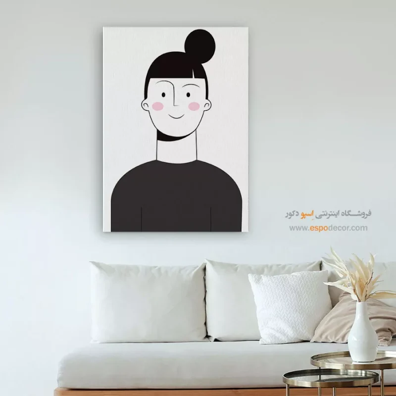 خرید تابلو دکوراتیو چهره مدرن برای اتاق خواب