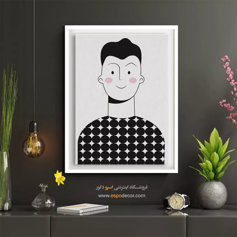 خرید تابلو پرتره بزرگ برای دفتر - بی نظیر – تابلو چهره - اسپو دکور