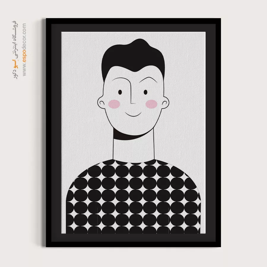 خرید تابلو پرتره بزرگ برای دفتر - بی نظیر – تابلو چهره - اسپو دکور