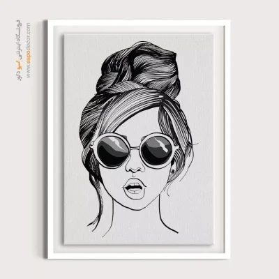 خرید تابلو پرتره بدون قاب برای نشیمن - لمس – تابلو چهره - اسپو دکور