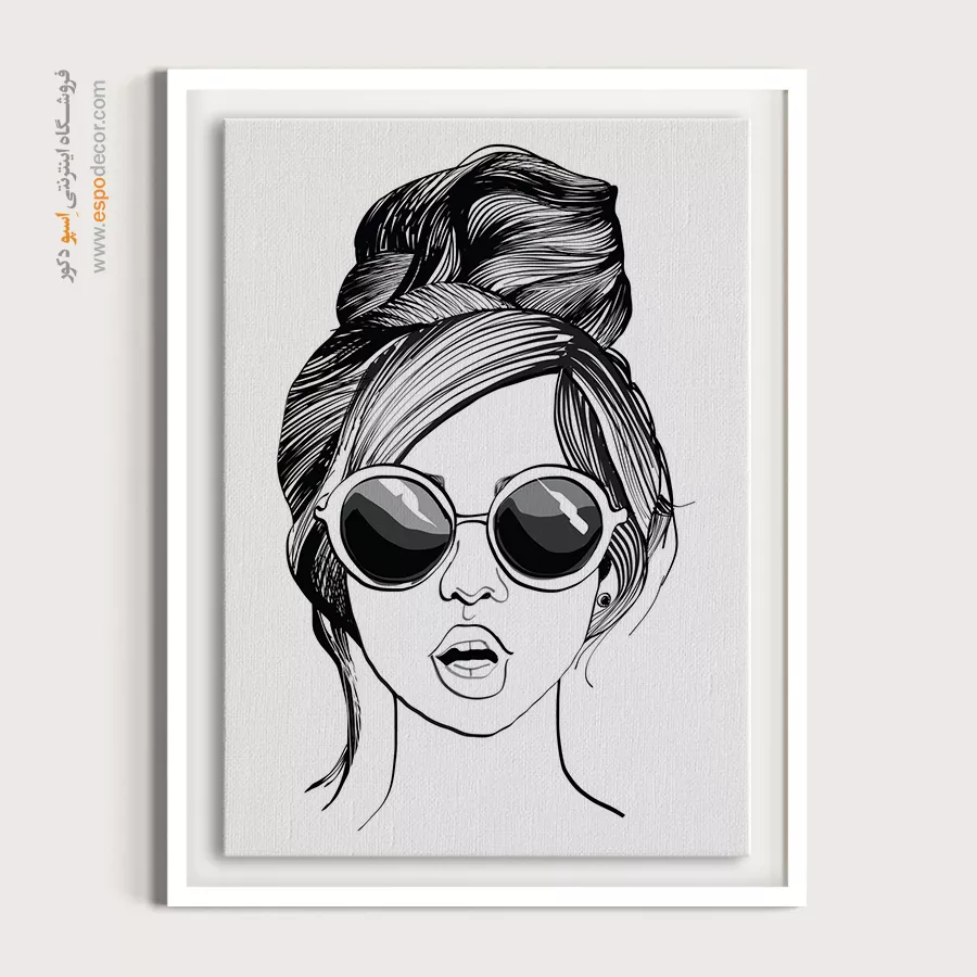 خرید تابلو پرتره بدون قاب برای نشیمن - لمس – تابلو چهره - اسپو دکور
