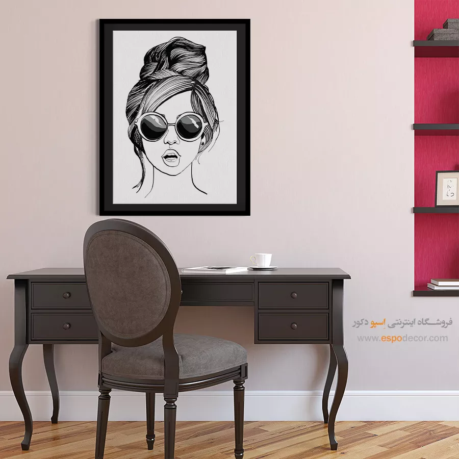 خرید تابلو پرتره بدون قاب برای نشیمن - لمس – تابلو چهره - اسپو دکور