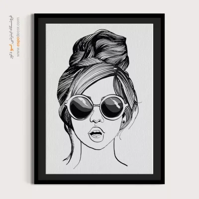 خرید تابلو پرتره بدون قاب برای نشیمن - لمس – تابلو چهره - اسپو دکور