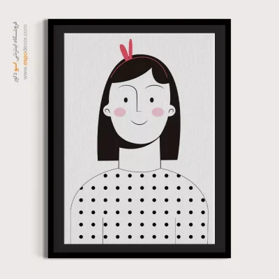 خرید تابلو پرتره بدون قاب برای خانه - ظرافت واقعی – تابلو چهره - اسپو دکور