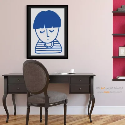 خرید تابلو صورت قاب‌دار برای سالن زیبایی - گران‌بها – تابلو چهره - اسپو دکور