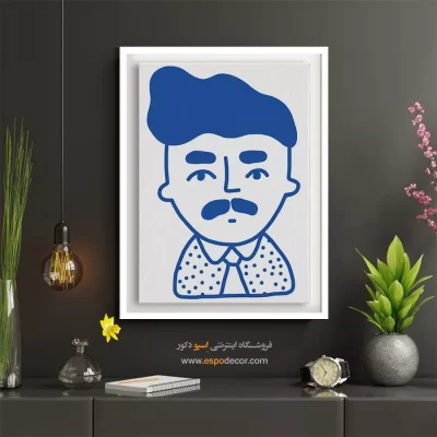 تابلو پرتره فانتزی برای کافه - شاهانه – تابلو چهره - اسپو دکور
