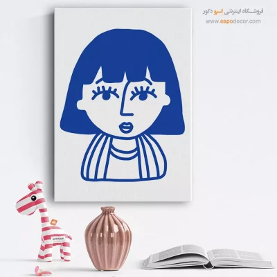 خرید تابلو دکوراتیو چهره خطی برای کافه