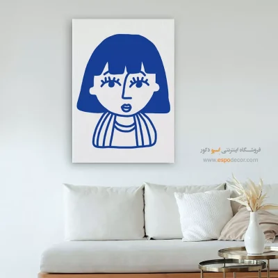 خرید تابلو دکوراتیو چهره خطی برای کافه