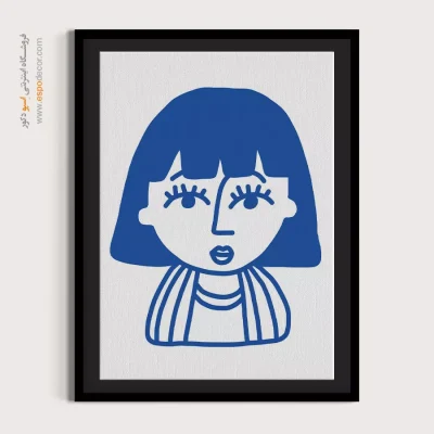 خرید تابلو دکوراتیو چهره خطی برای کافه - کودکانه – تابلو چهره - اسپو دکور