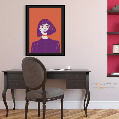 خرید تابلو صورت مدرن برای رستوران - زندگی – تابلو چهره - اسپو دکور