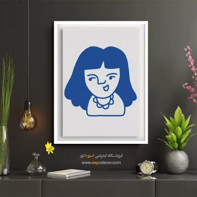 تابلو چهره برای خانه - نگاه محو – تابلو چهره - اسپو دکور