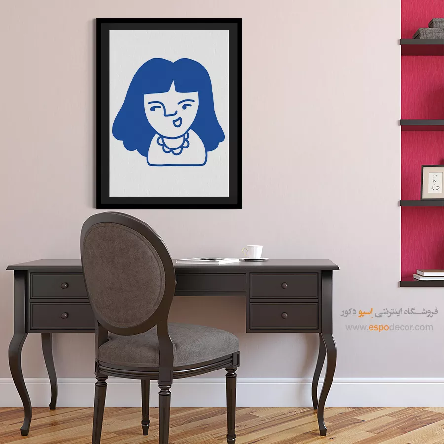 تابلو چهره برای خانه - نگاه محو – تابلو چهره - اسپو دکور