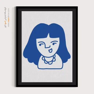 تابلو چهره برای خانه - نگاه محو – تابلو چهره - اسپو دکور