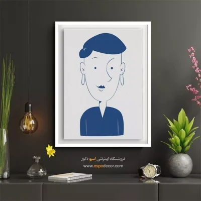 تابلو پرتره هنری برای دفتر - بی‌انتها – تابلو چهره - اسپو دکور