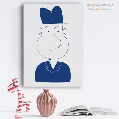 خرید تابلو چهره مینیمال برای کافه