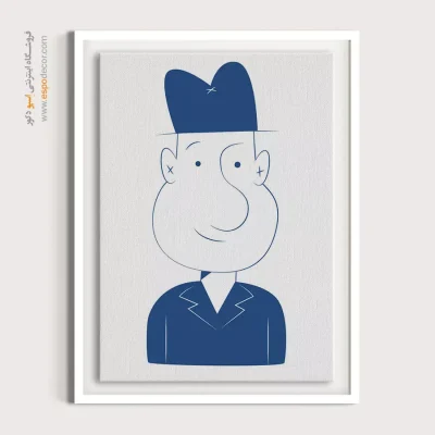 خرید تابلو چهره مینیمال برای کافه - آرامش – تابلو چهره - اسپو دکور