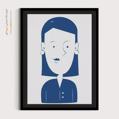 خرید تابلو پرتره هنری برای پذیرایی - خوشبختی – تابلو چهره - اسپو دکور