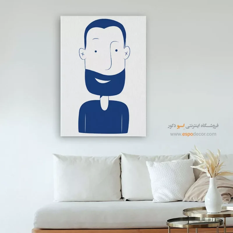 خرید تابلو مینیمال چهره هنری برای گالری