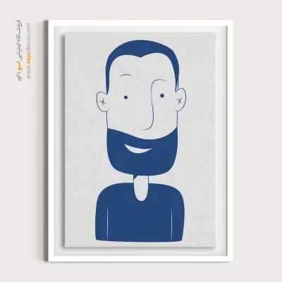 خرید تابلو مینیمال چهره هنری برای گالری - لبخند – تابلو چهره - اسپو دکور
