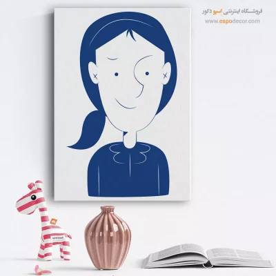 تابلو مینیمال چهره رنگی برای دفتر