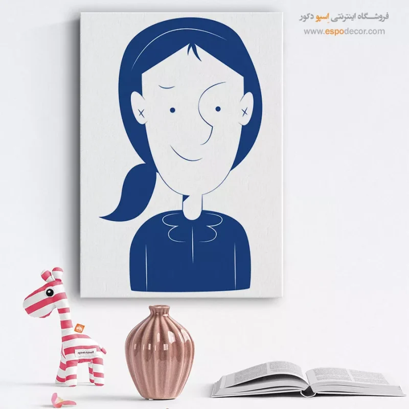 تابلو مینیمال چهره رنگی برای دفتر