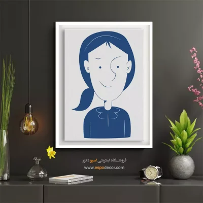 تابلو مینیمال چهره رنگی برای دفتر - انرژی – تابلو چهره - اسپو دکور