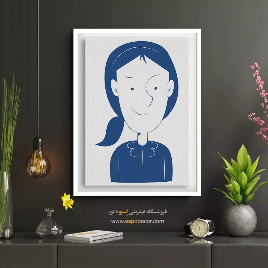 تابلو مینیمال چهره رنگی برای دفتر - انرژی – تابلو چهره - اسپو دکور