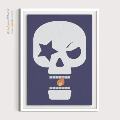 تابلو پرتره قاب‌دار برای اتاق خواب - نور – تابلو چهره - اسپو دکور