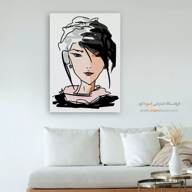 تابلو دکوراتیو چهره بزرگ برای گالری