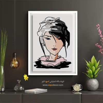 تابلو دکوراتیو چهره بزرگ برای گالری - پرانرژی – تابلو چهره - اسپو دکور