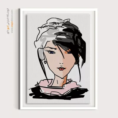 تابلو دکوراتیو چهره بزرگ برای گالری - پرانرژی – تابلو چهره - اسپو دکور