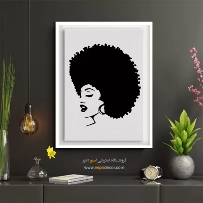 تابلو چهره فانتزی برای پذیرایی - نگاه روشن – تابلو چهره - اسپو دکور