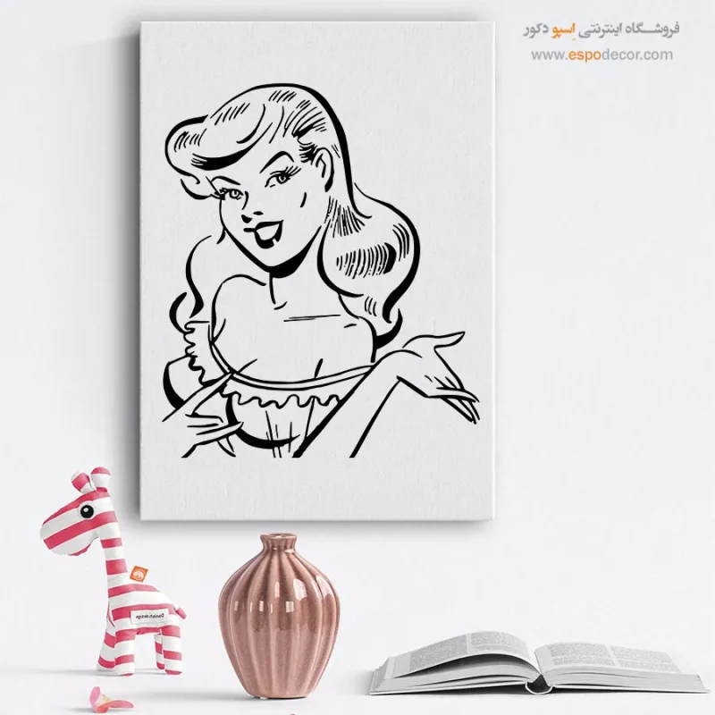 خرید تابلو نقاشی چهره خطی برای هدیه