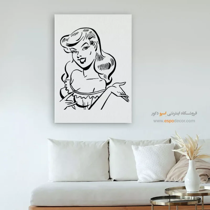 خرید تابلو نقاشی چهره خطی برای هدیه