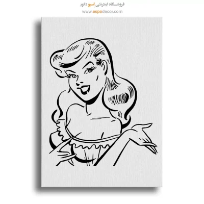 خرید تابلو نقاشی چهره خطی برای هدیه