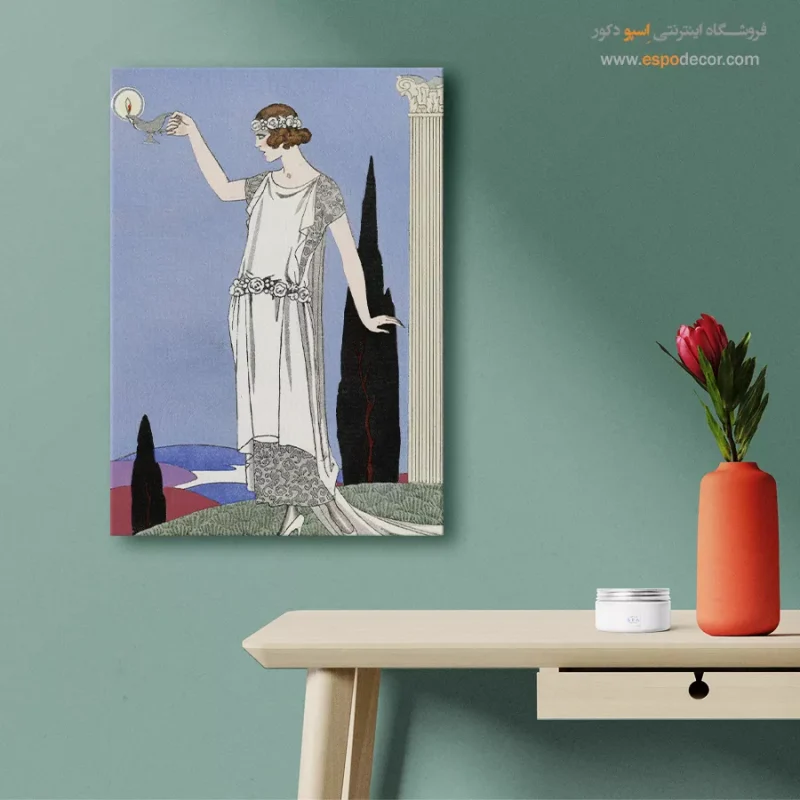 نقاشی سبز و آبی
