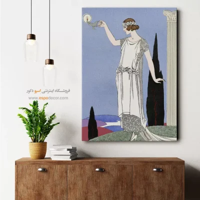 تابلو نقاشی های معروف - نقاشی سبز و آبی - اسپو دکور