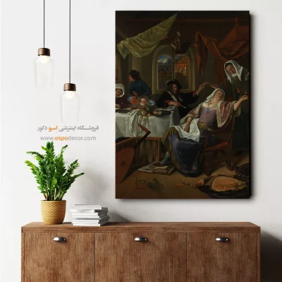 تابلو بوم نقاشی طبیعت بیابانی