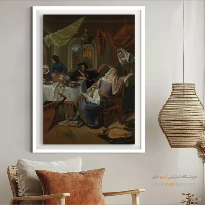 تابلو بوم نقاشی طبیعت بیابانی - تابلو نقاشی های معروف - اسپو دکور