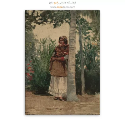 خرید تابلو بوم نقاشی آسمان و درختان