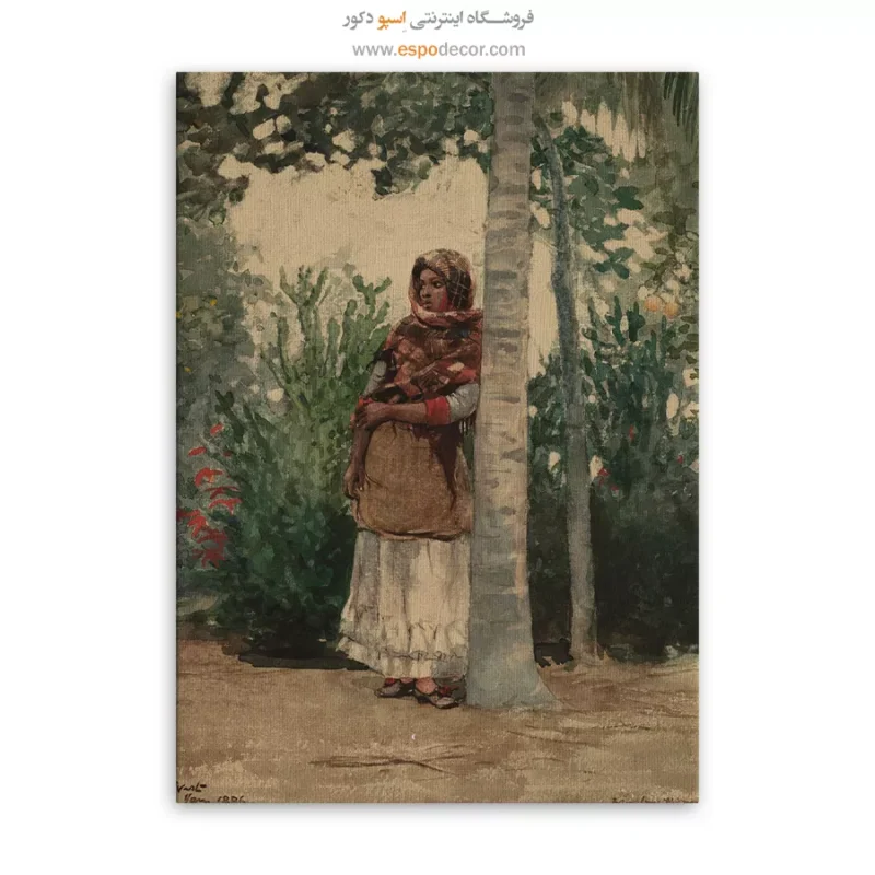 خرید تابلو بوم نقاشی آسمان و درختان