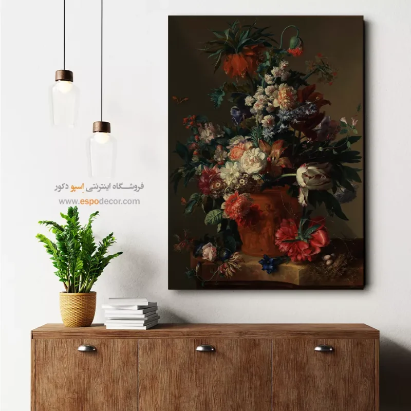 خرید تابلو بوم نقاشی ماه و دریا