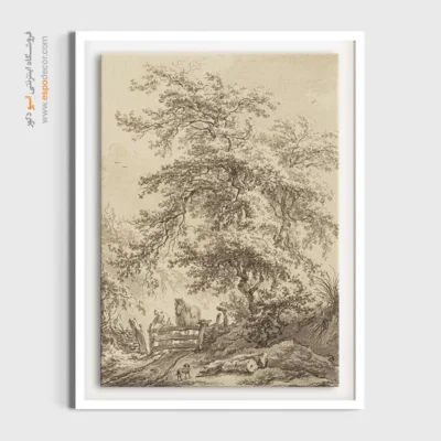 خرید تابلو بوم نقاشی دریاچه و جنگل - تابلو نقاشی های معروف - اسپو دکور